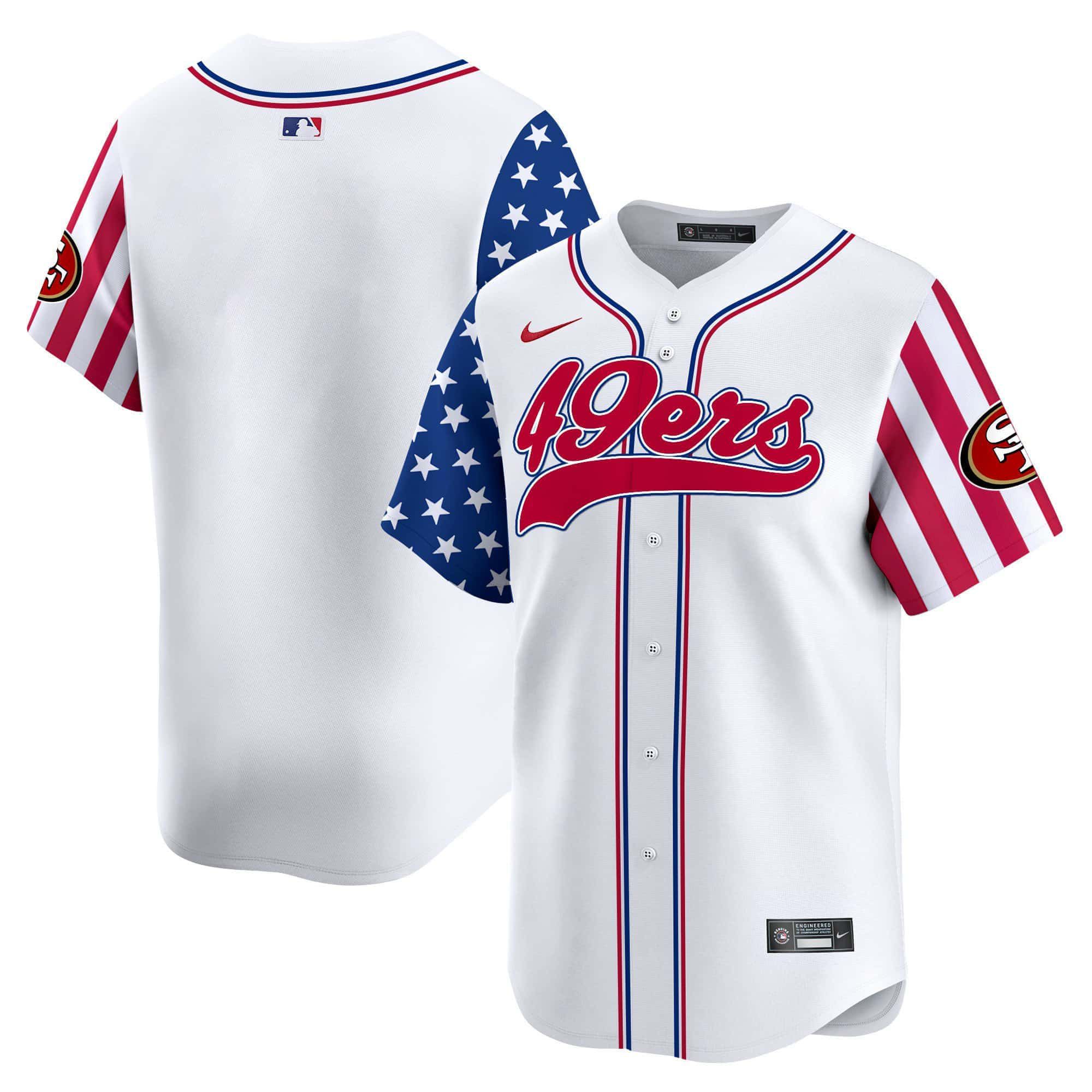 Men San Francisco 49ers Blank White Nike 2024 Independence Day Vapor Premier Limited NFL Jersey